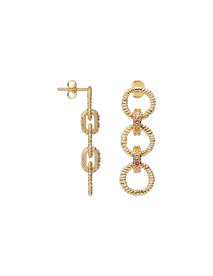 Boucles d'oreilles Plaqué Or & Oz Feston Saunier