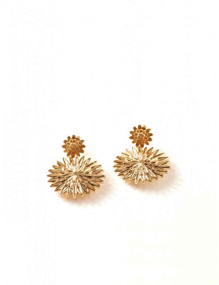 Boucles d'oreilles Plaqué Or Origami Saunier