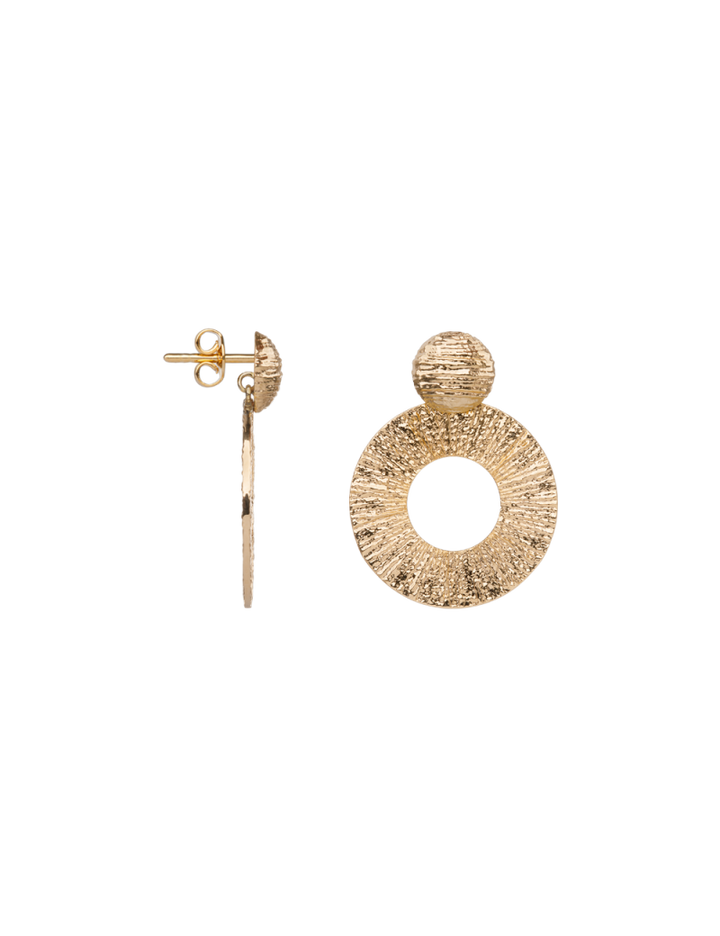 Boucles d'oreilles Plaqué Or Feuillette Saunier