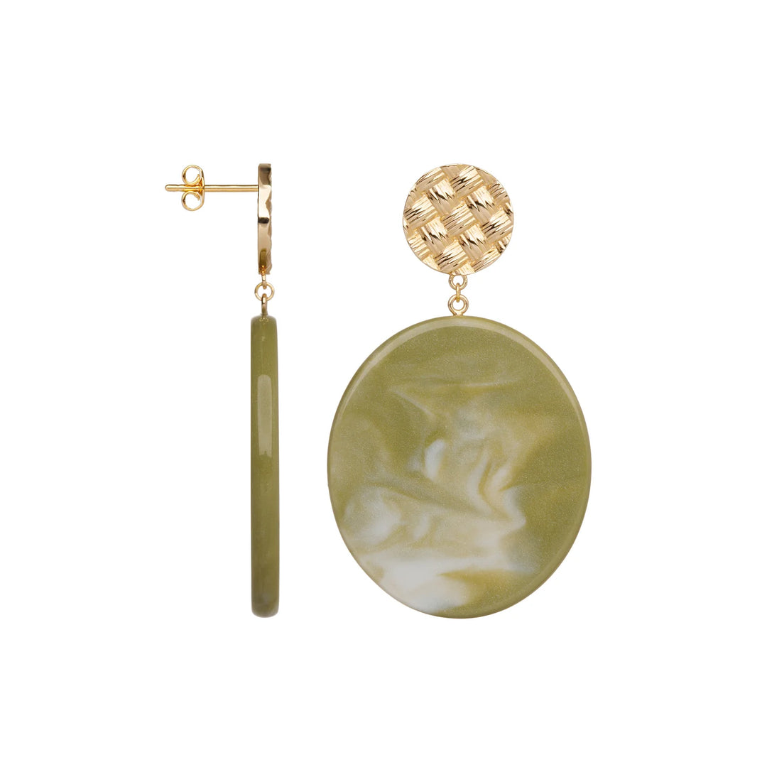 Boucles d'oreilles Plaqué Or Matelassage Saunier