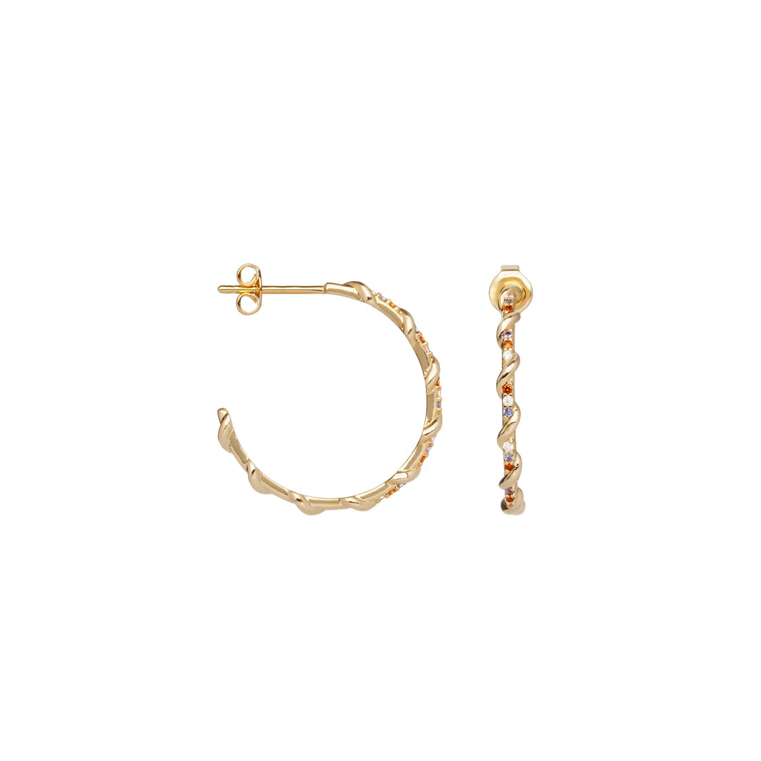 Boucles d'oreilles créoles Plaqué Or Ourlet Saunier