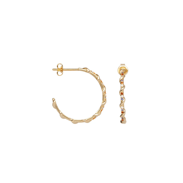 Boucles d'oreilles créoles Plaqué Or Ourlet Saunier