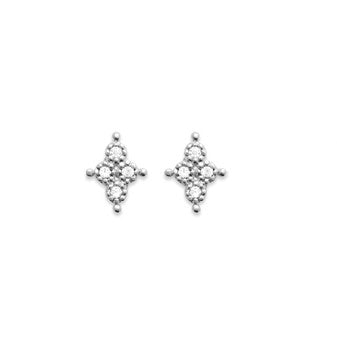 Boucles d'oreilles Argent 925 puces losange Adeline