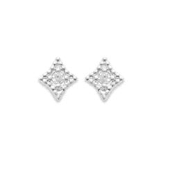 Boucles d'oreilles Argent 925 puces losange Basile