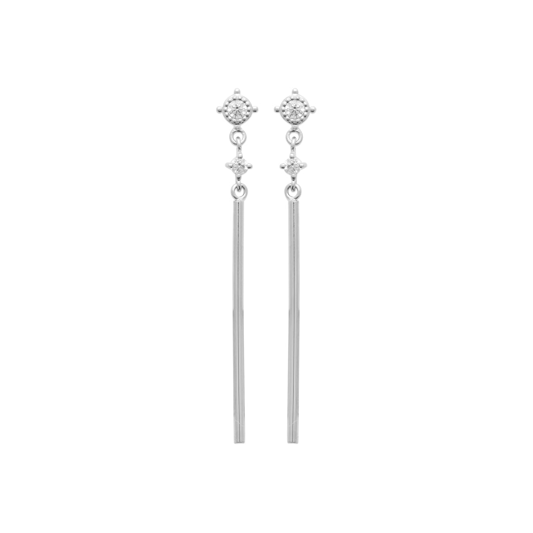 Boucles d'oreilles Argent 925 & OZ pendantes Space