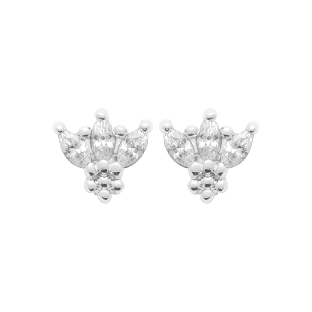 Boucles d'oreilles Argent 925 puces & OZ Swan