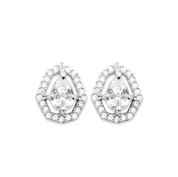 Boucles d'oreilles Argent 925 & OZ forme goutte Clémentine