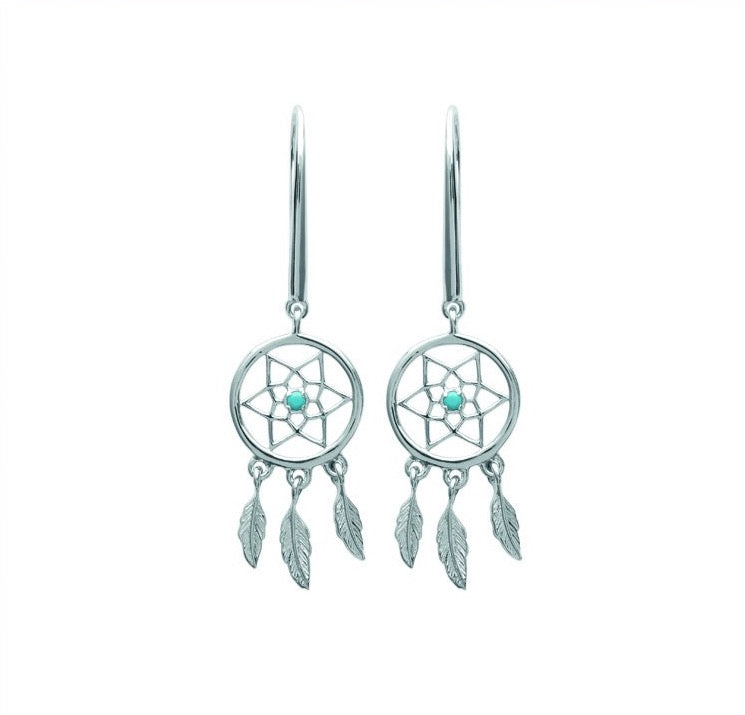 Boucles d'oreilles Argent 925 motif attrape-rêve Dream