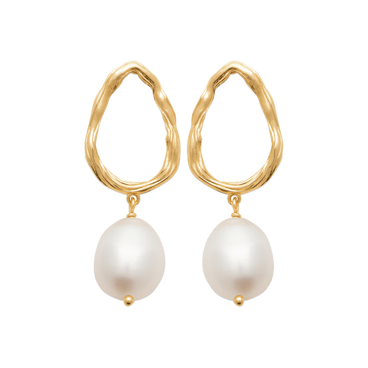 Boucles d'oreilles Plaqué Or & Perle Amary