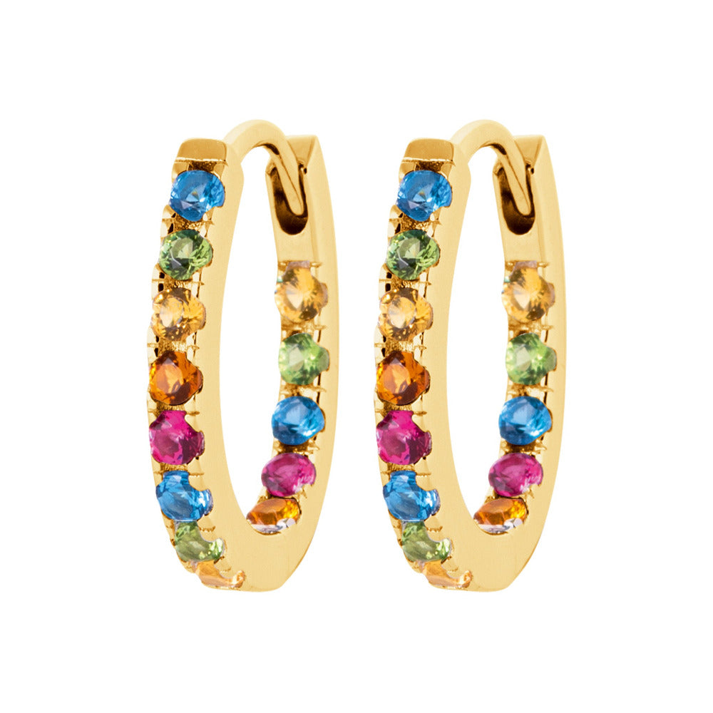 Boucles d'oreilles Plaqué Or & OZ Rainbow