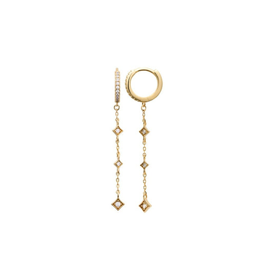 Boucles d'oreilles Plaqué Or pendantes & OZ Rosy