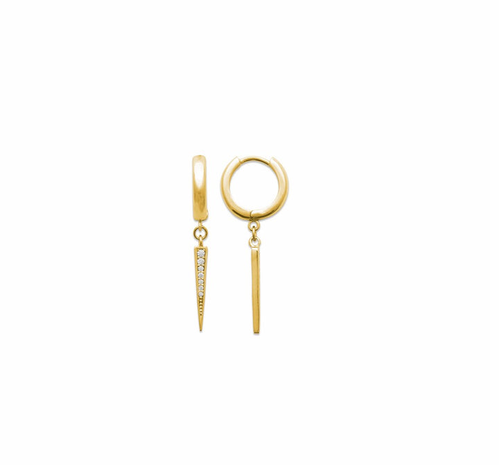 Boucles d’oreilles Plaqué Or & Oz créoles pampilles Laïka