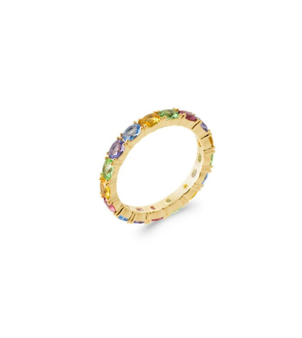 Bague Plaqué Or & Oz Rainbow