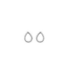 Boucles d'oreilles en Argent 925 véritable puce forme goutte Saya