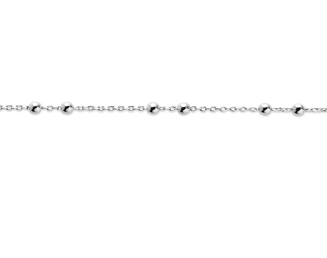 Collier Argent 925 maille fine boule Magnolia