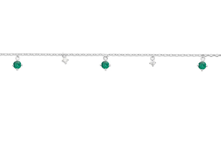 Bracelet Argent 925 & Oz vert Frida