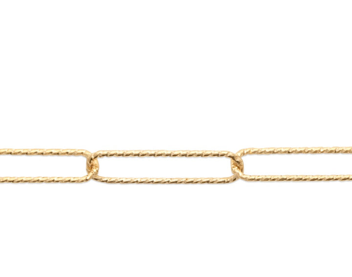 Bracelet Plaqué Or maille trombone diamanté Zoé