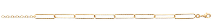 Bracelet Plaqué Or maille trombone diamanté Zoé