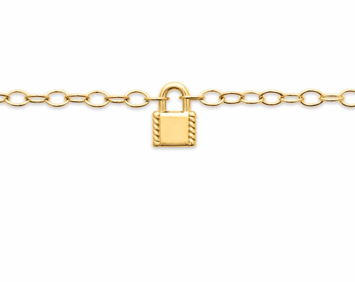 Bracelet Plaqué Or motif cadenas Bianca