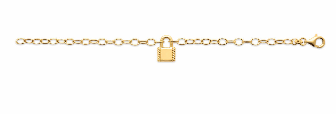 Bracelet Plaqué Or motif cadenas Bianca