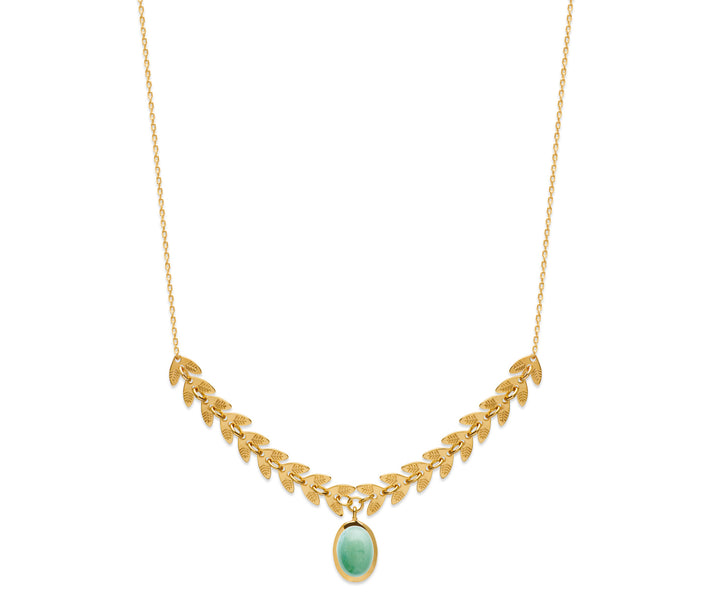 Collier Plaqué Or & Aventurine Laurela