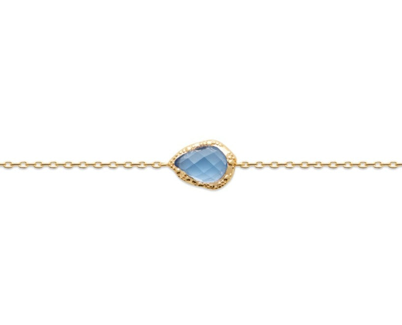 Bracelet Plaqué or & OZ bleu Jeanne