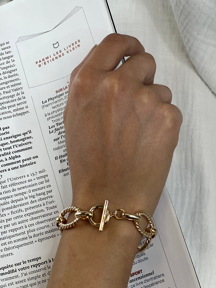 Bracelet Plaqué Or maille torsadée Inaya