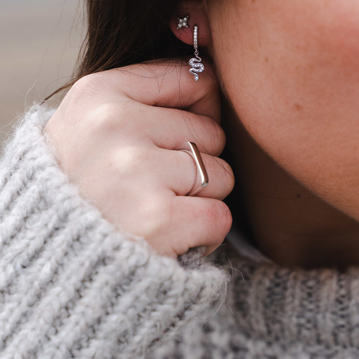 Boucles d'oreilles Argent 925 & Oz créoles pampilles Maëva